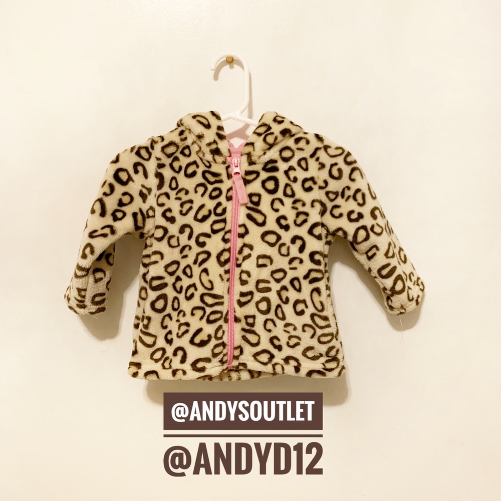 Weatherproof Cheetah Print ZIP Up Hoodie Size 12M
